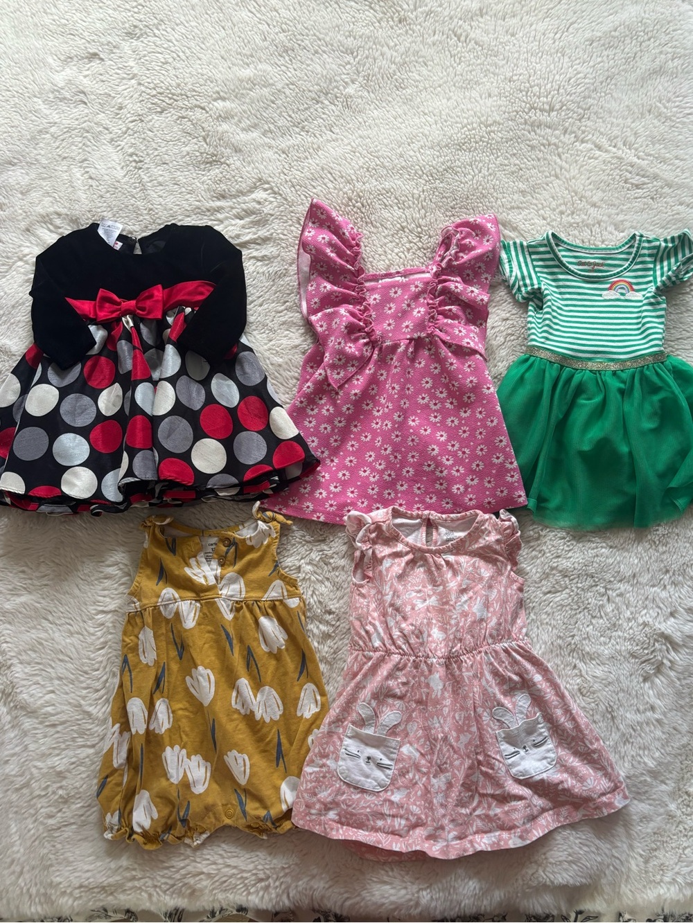 Mixed Brands Little Girls Dress Bundle Size 12 Months